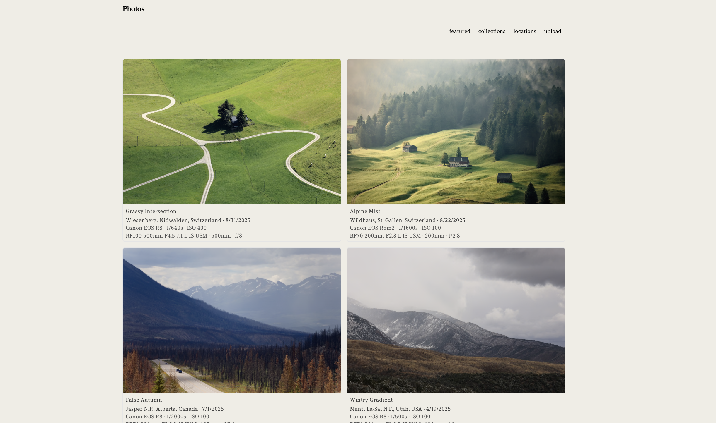 Photography Portfolio (v3)